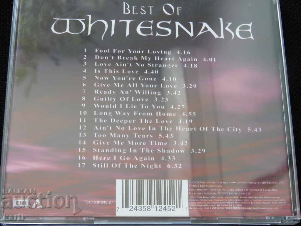 WHITESNAKE - BEST - ORIGINAL with price 19.99 BGN | € 10.22