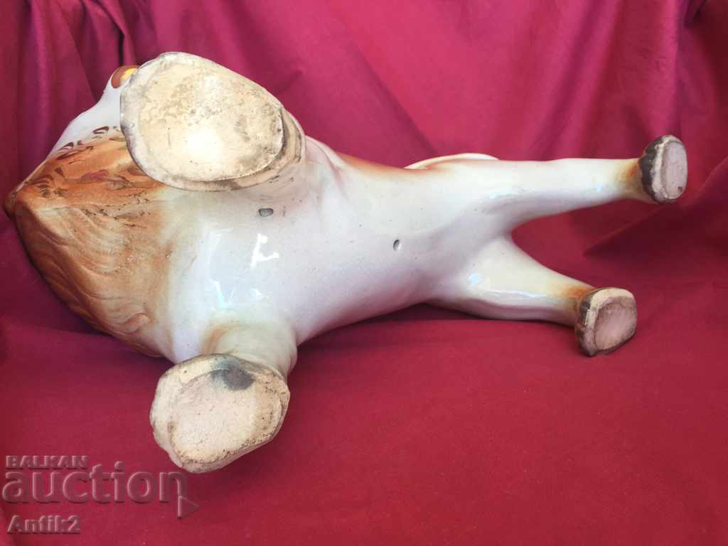 1890 Rare Large Porcelain Lion Staffordshire - 6 1890 Rare Large Porcelain Lion Staffordshire - 6