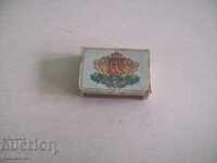 Стара кутия от кибрит с герба на България