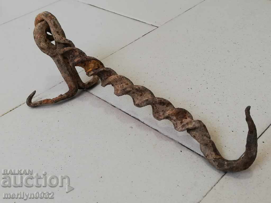 Delivery of An old forged hook, a lock for a lock forged iron Delivery of An old forged hook, a lock for a lock forged iron