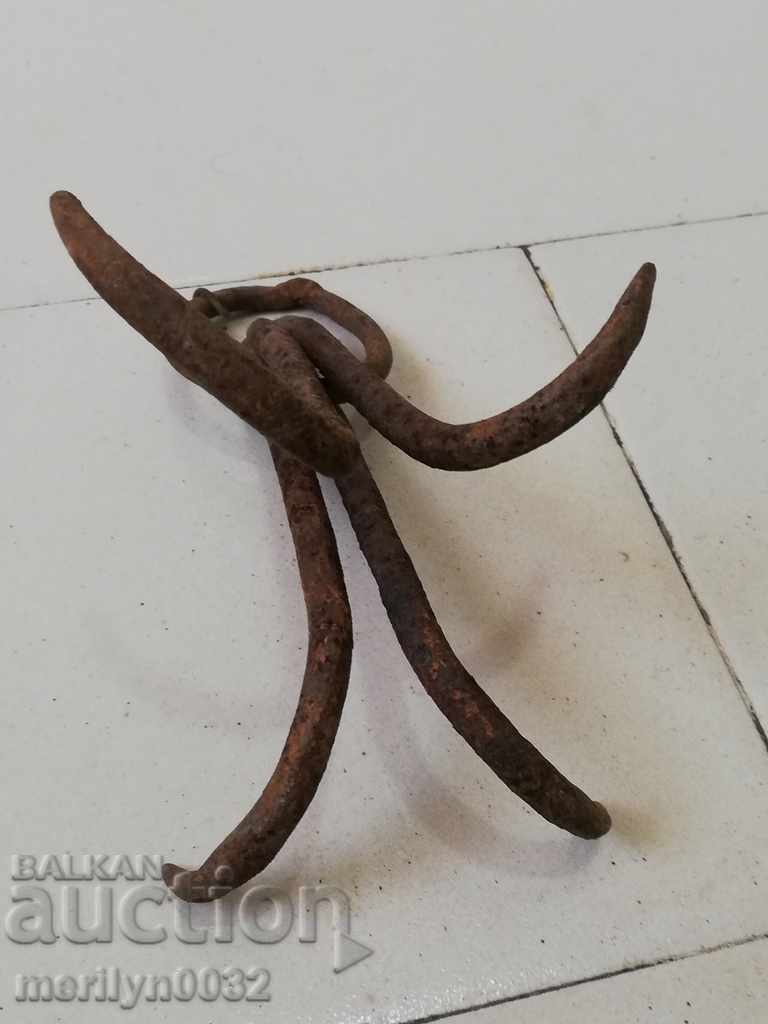 An old forged scraping hook, a quadruped neck - 6