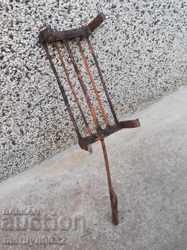 Доставка на Стара ръчно кована скара, пържолник, ковано желязо