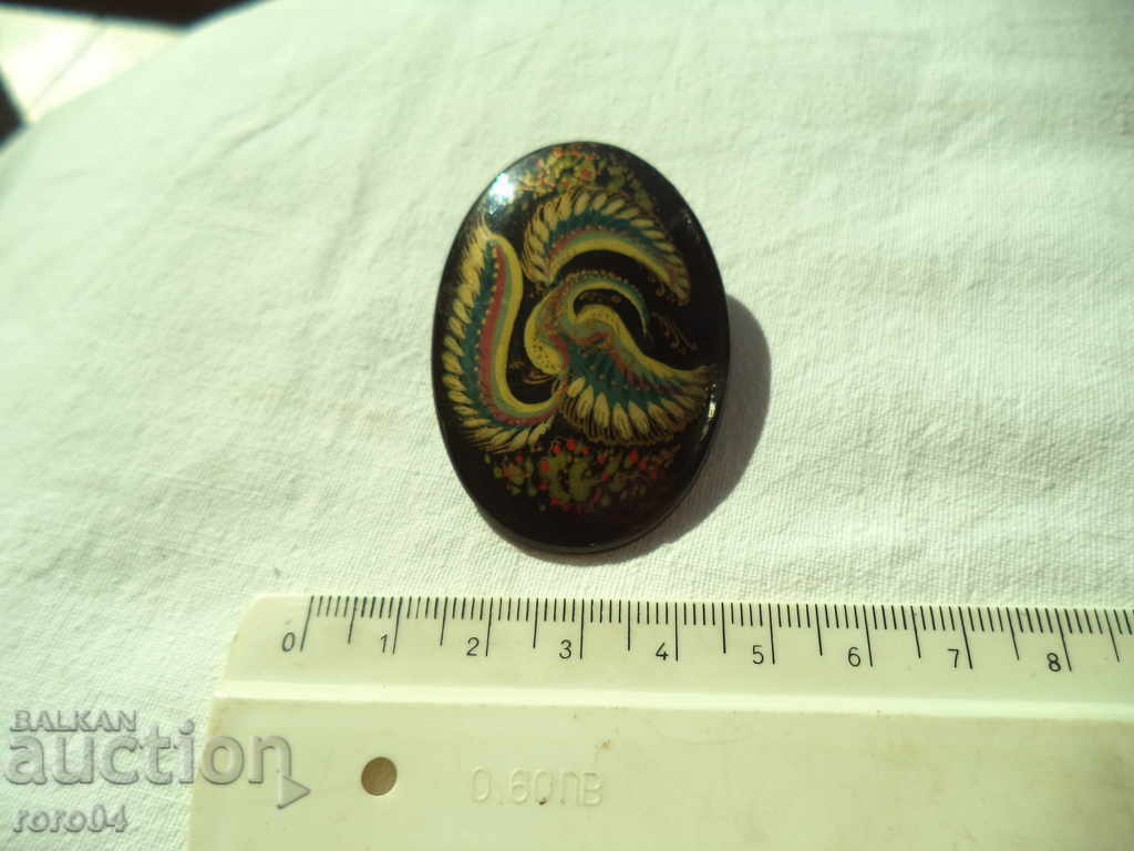 RUSSIAN VARNISH PAINTING - WATER BREAD - SIGNED - BROWSH - 6