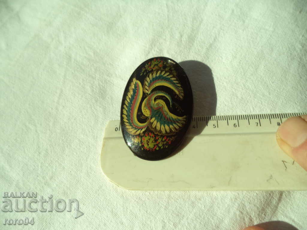 RUSSIAN VARNISH PAINTING - WATER BREAD - SIGNED - BROWSH - 7