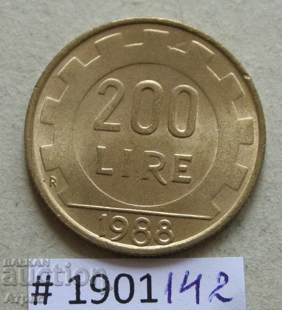 200 de lire sterline 1988 Italia