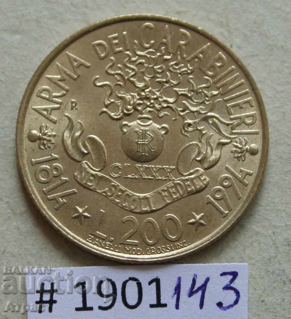 200 liras 1994 Italia