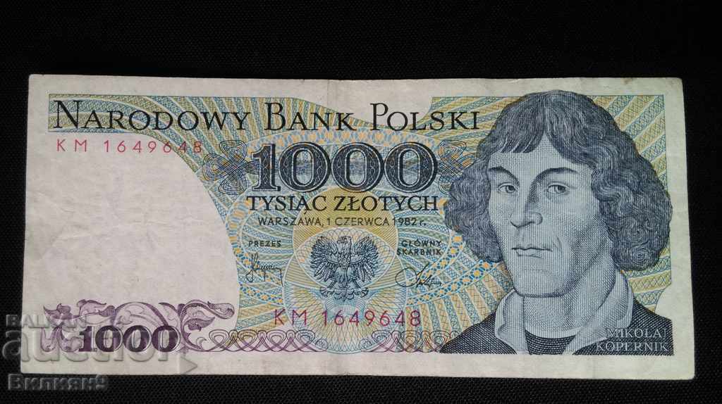 POLAND 1000 zlotys 1982
