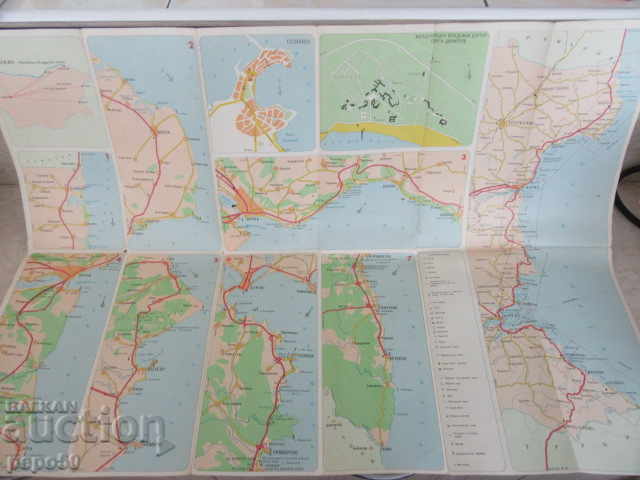 Auction  MAP OF BULGARIAN BLACK SEA - 66x47cm / 1988g /