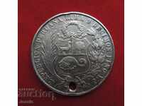 1 sol 1872 argint Peru