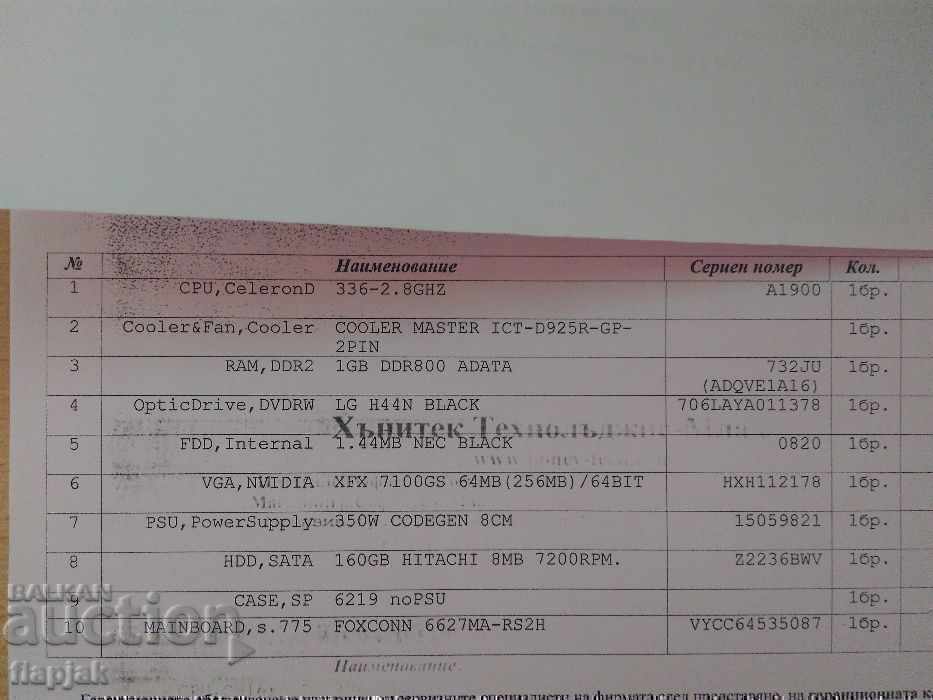 Компютър за ремонт или части! с цена 55.00 лв. | € 28.12 Компютър за ремонт или части! с цена 55.00 лв. | € 28.12