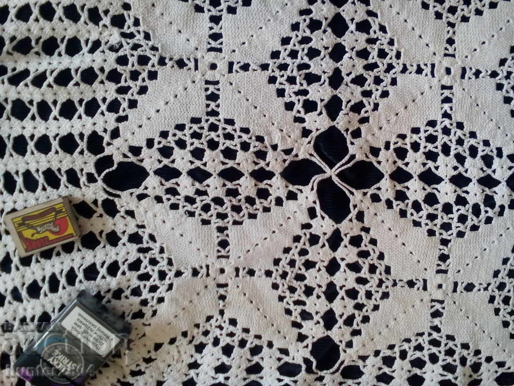 Licitație Fețe de masă, bumbac, CROȘETATĂ MANUAL cu o singură croșetă elipsă, 180x120cm