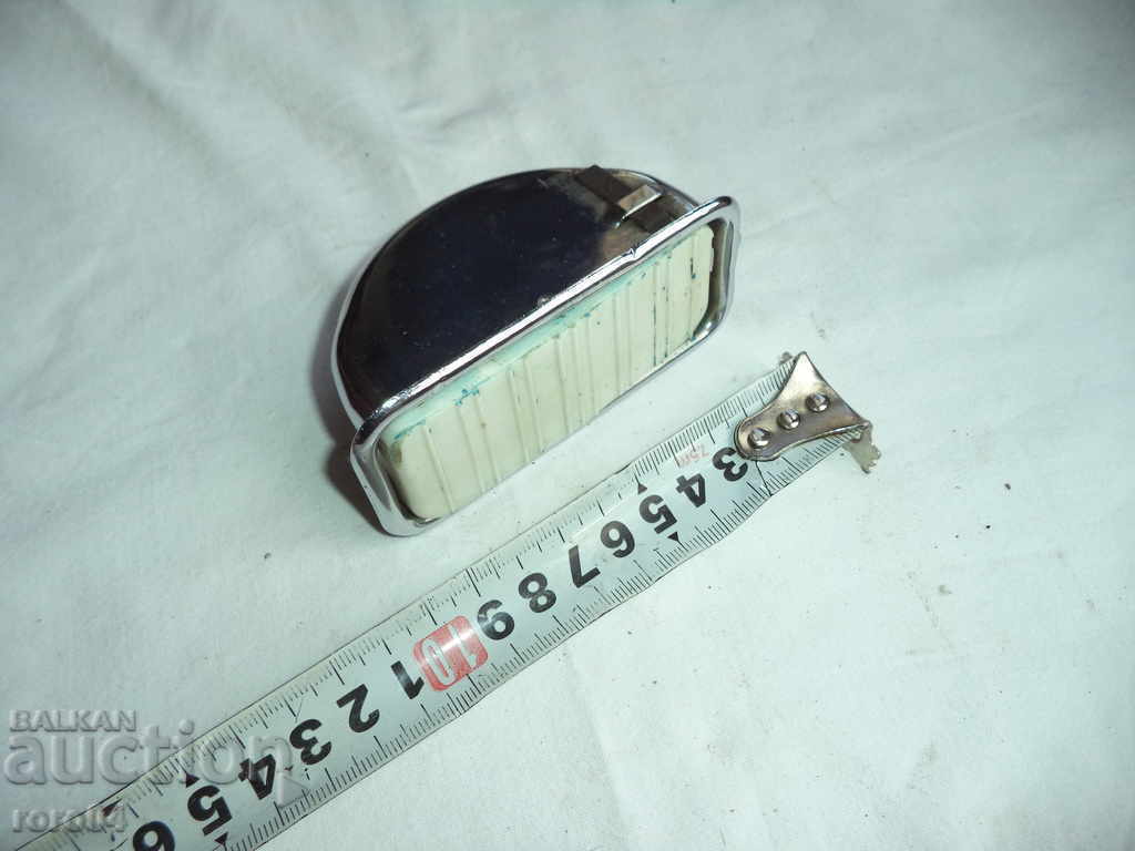 NICKELED ASHTRAY / STAND FROM RETRO CAR - 5