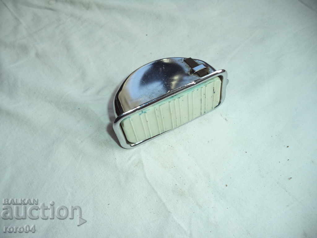 NICKELED ASHTRAY / STAND FROM RETRO CAR