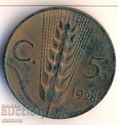Italia 5 chentizimi 1928