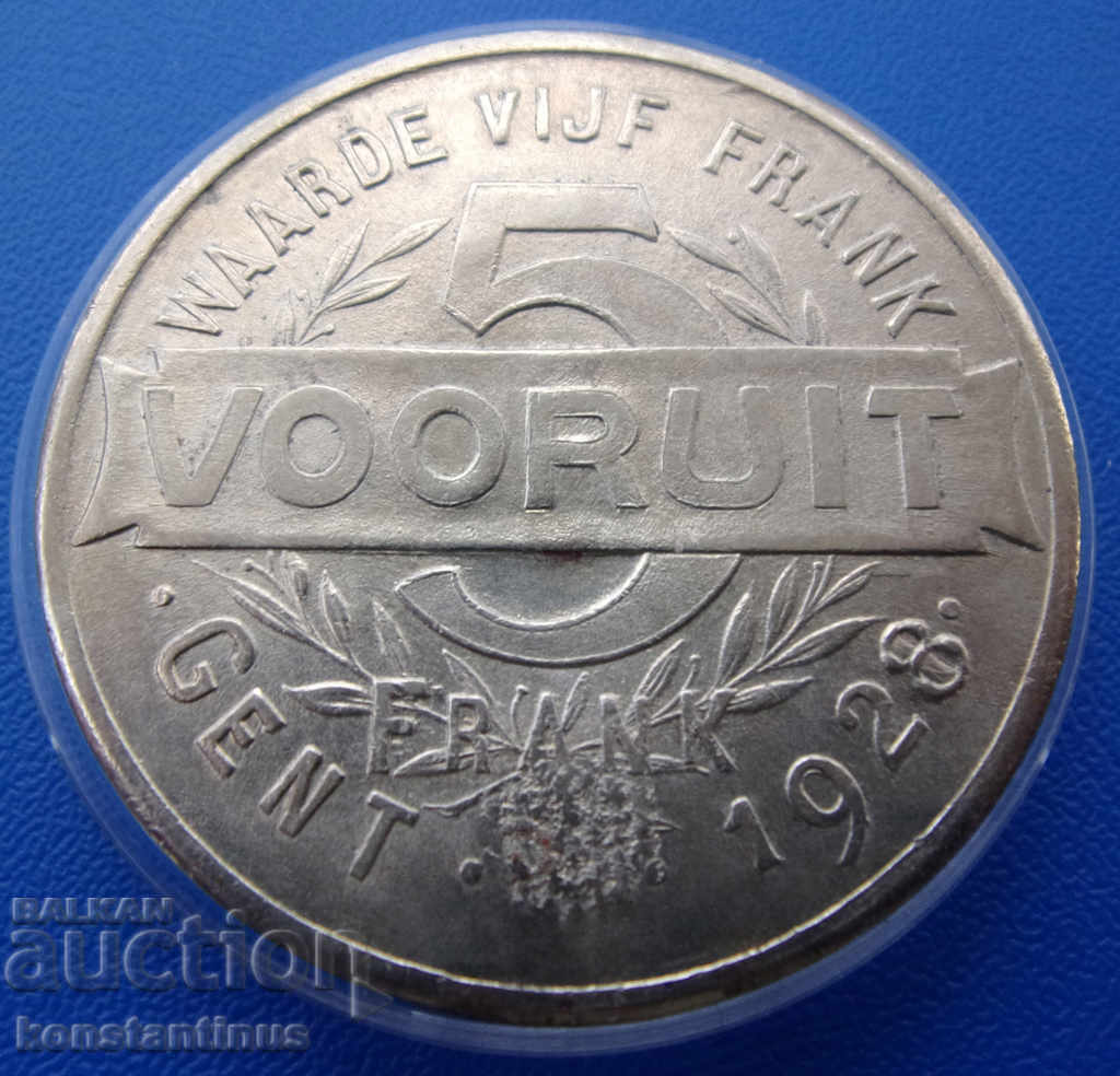 Belgia 5 Frank 1928 Raritate excepțională 37.5mm 18.7 gr. cu preț € 33.23 | 64.99 BGN