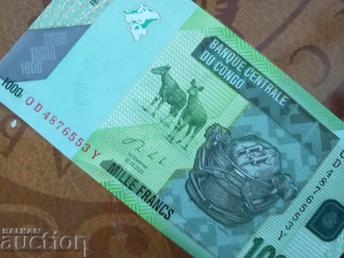 Congo banknote 1000 francs from 2020. UNC, new - 7