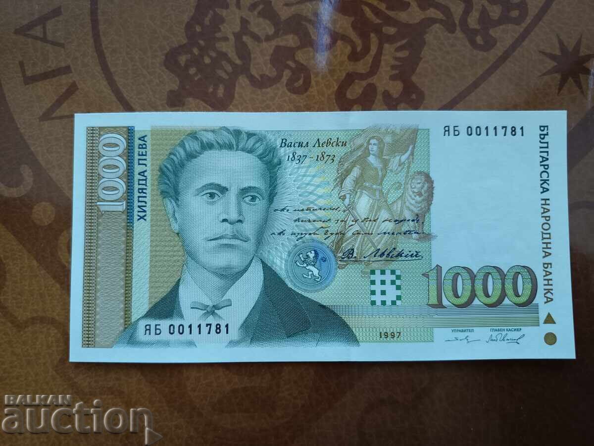 Serie YA Bulgaria bancnote 1000 leva din 1997 UNC cu preț € 9.00 | 17.60 BGN