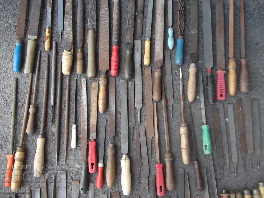 Auction  Lot of 74 pcs. files and 21 pcs. file handles