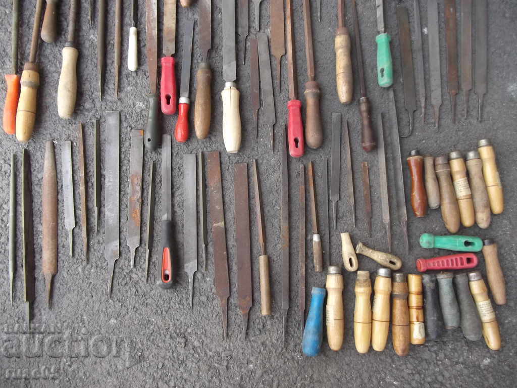 Lot of 74 pcs. files and 21 pcs. file handles - 5