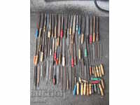 Lot of 74 pcs. and 21 pcs. handles for files