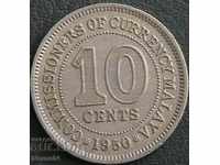 10 cenți 1950, Malaya