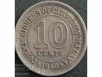 10 centi 1948, Malaya