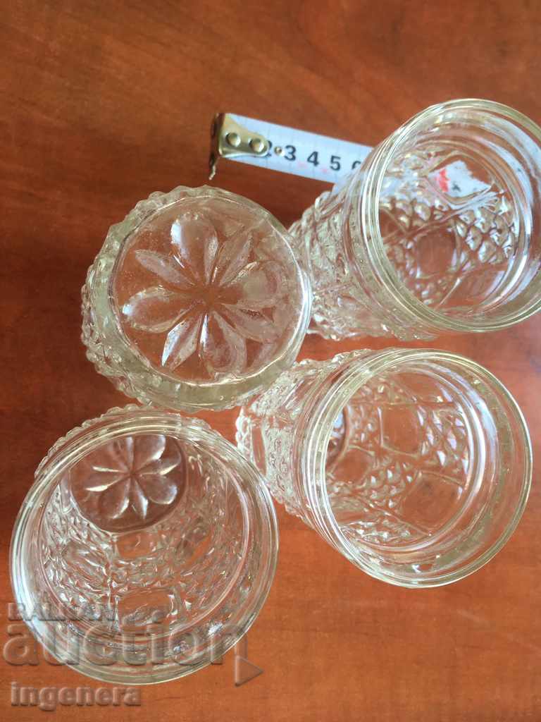 GLASS THICK RELIEF GLASS FROM SOCA-250 ML-4 PCS with price 15.00 BGN | € 7.67