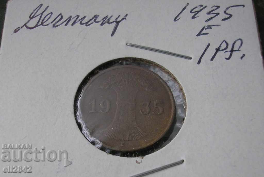 1 Reich Pfennig Germany 1935