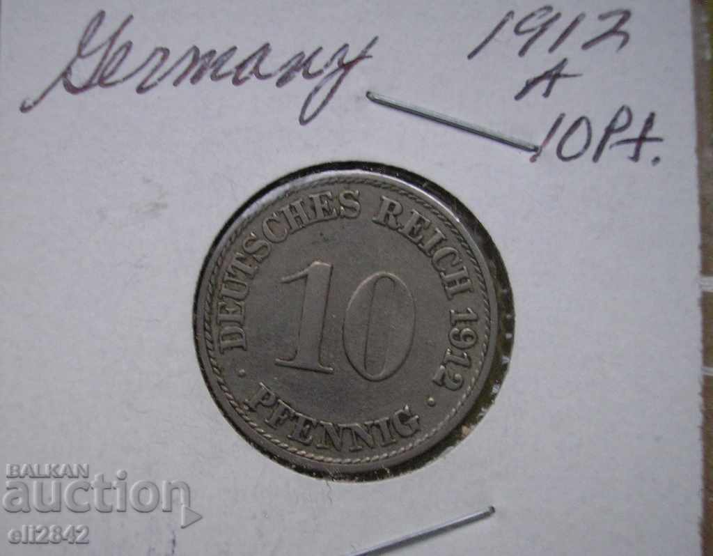10 Pfennig Γερμανία 1912