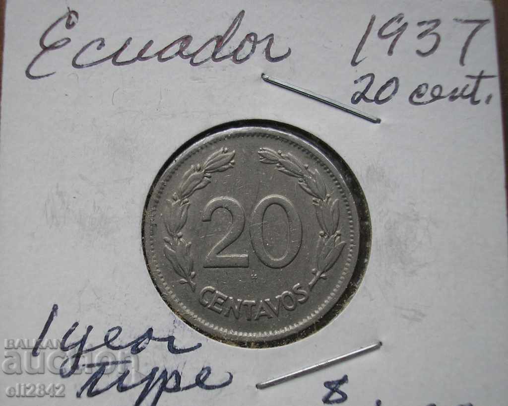 20 cents Ecuador 1937