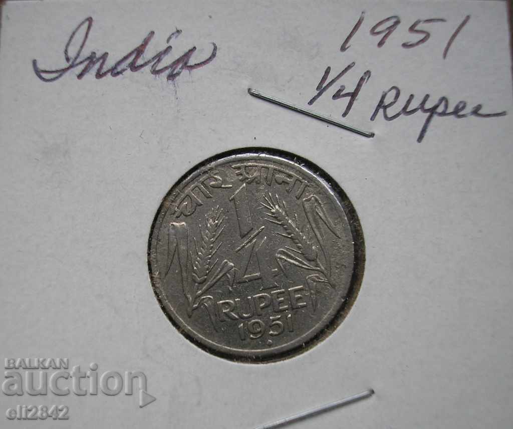 1/4 Rupee India 1951