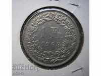 1 franc Elveția 1968