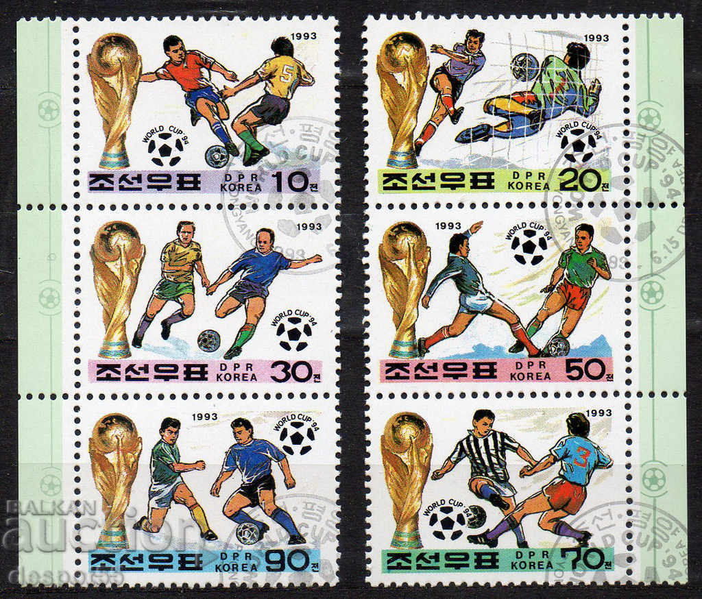 1993. Сев. Корея. Световна футболна купа, САЩ '94. Стрип.