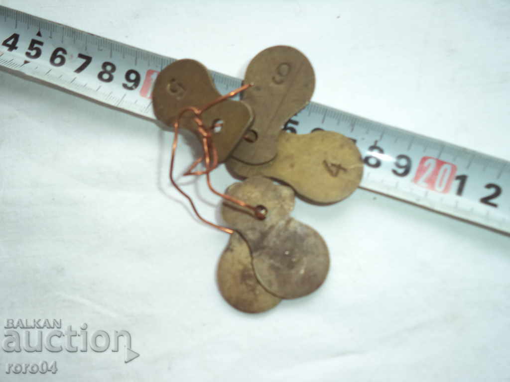 BRONZE NUMBERS / TABLES - 5 NUMBERS - 6 BRONZE NUMBERS / TABLES - 5 NUMBERS - 6