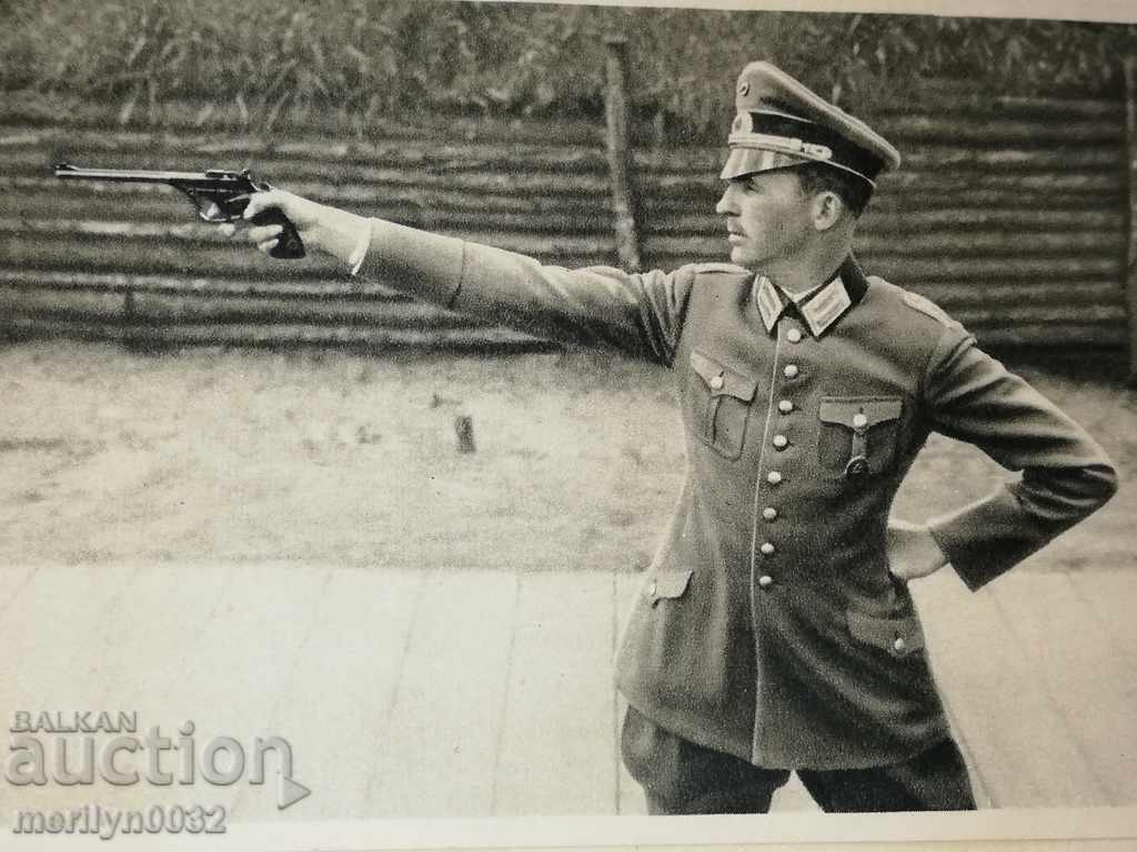 Φωτογραφία ενός γερμανικού αξιωματικού ενιαίου φλοιού WW2 Wehrmacht ORIGINAL