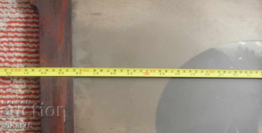 Auction  OLD WOOD FRAME - CARD WITH PHOTO