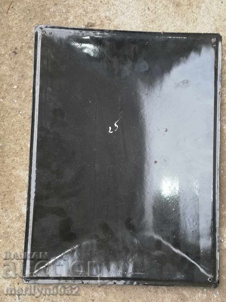 Auction Enamelled inset plate, 40/30 cm label Auction Enamelled inset plate, 40/30 cm label