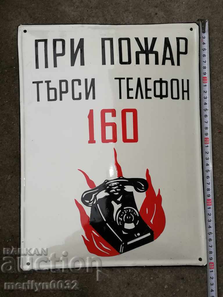 Enamelled inset plate, 40/30 cm label - 5 Enamelled inset plate, 40/30 cm label - 5