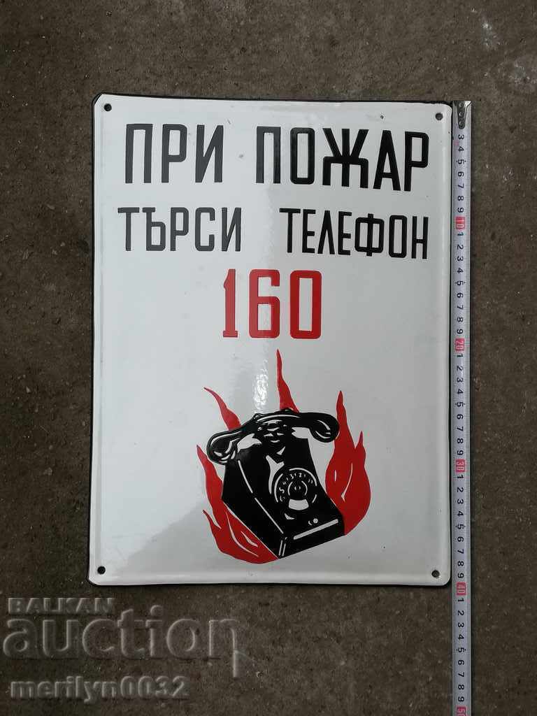 Delivery of Enamelled inset plate, 40/30 cm label