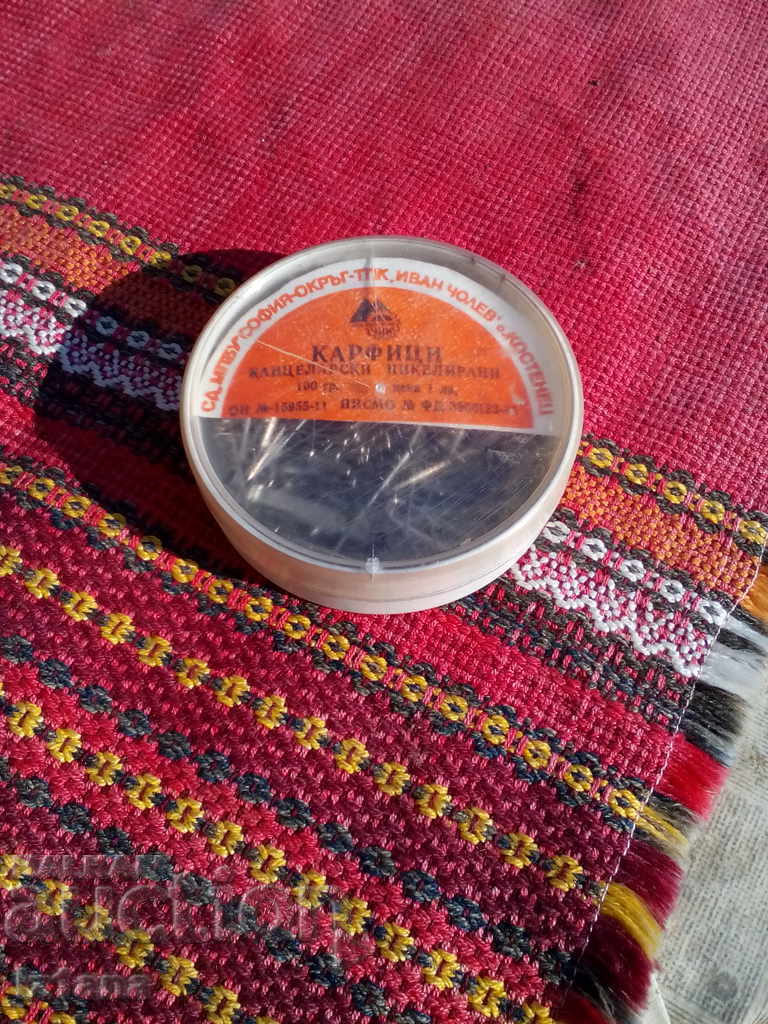 Old box of office paper clips Old box of office paper clips