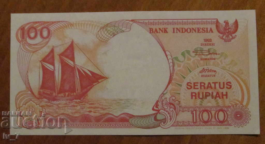 INDONEZIA 100 rupii 1992 UNC