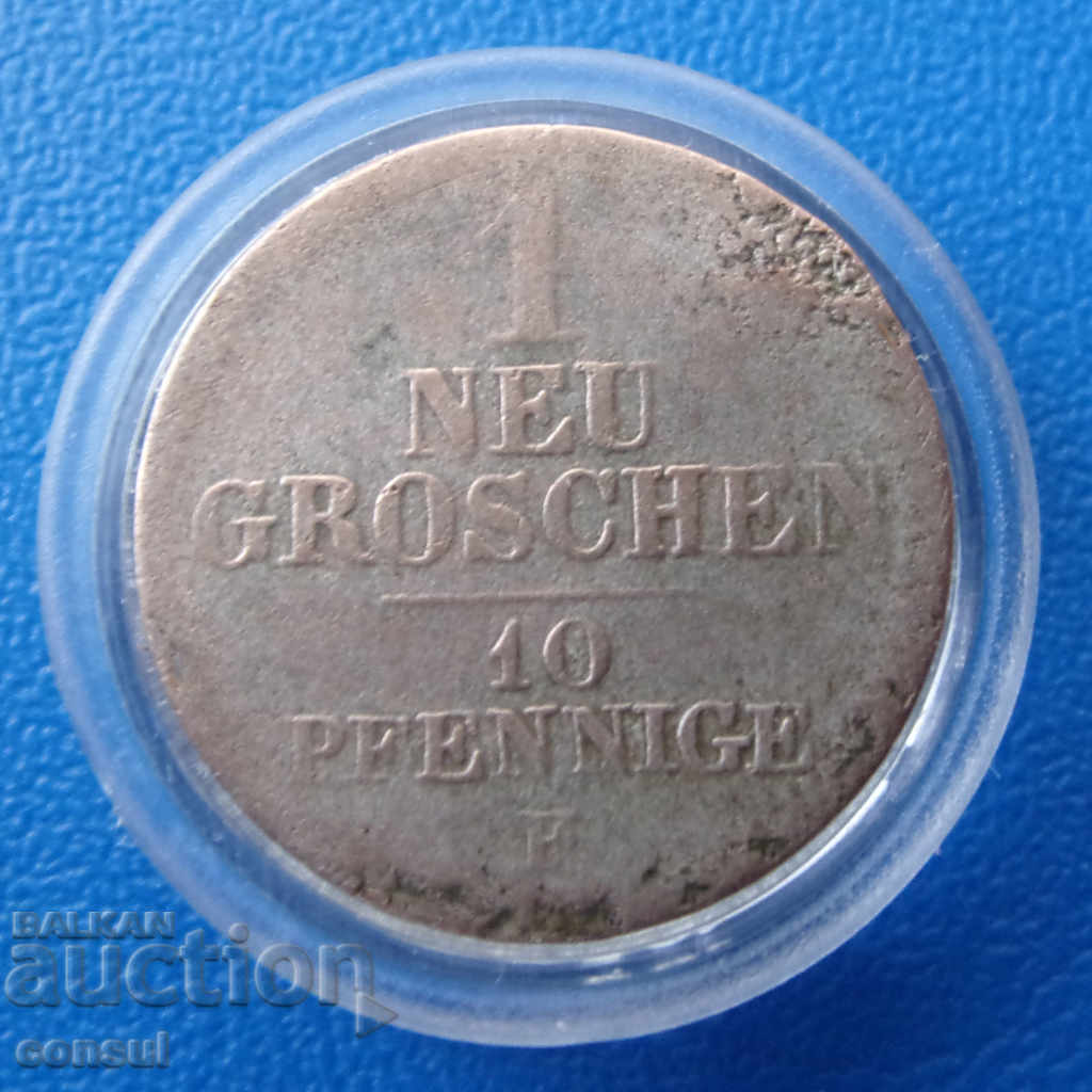 Germany - Saxony 1 Gross 1851 Silver Rare