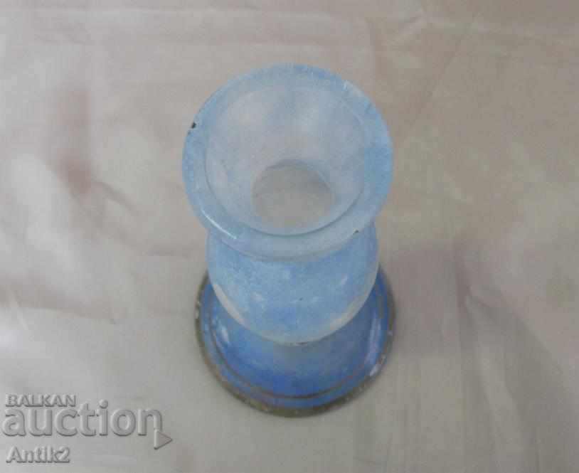 Auction 1750 year old Hand made Vase blue with gilded Auction 1750 year old Hand made Vase blue with gilded