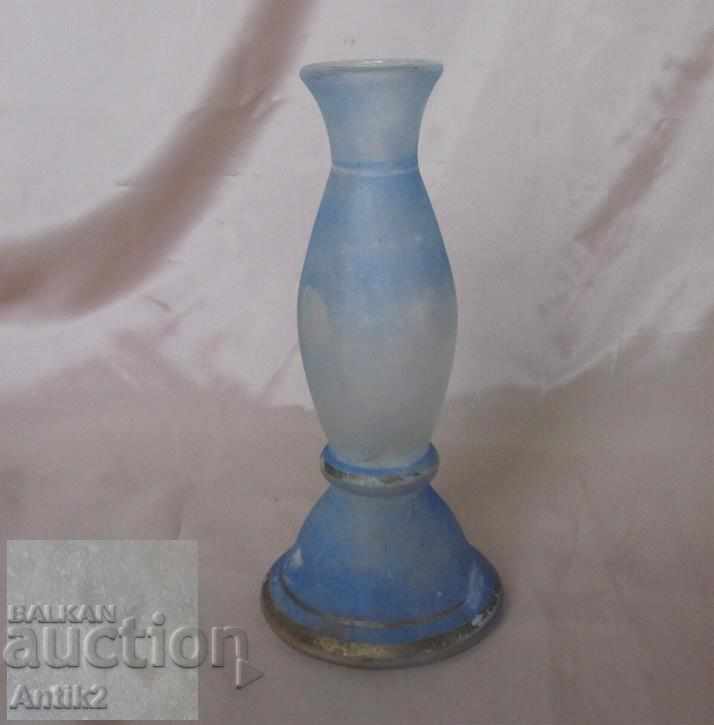 1750 year old Hand made Vase blue with gilded