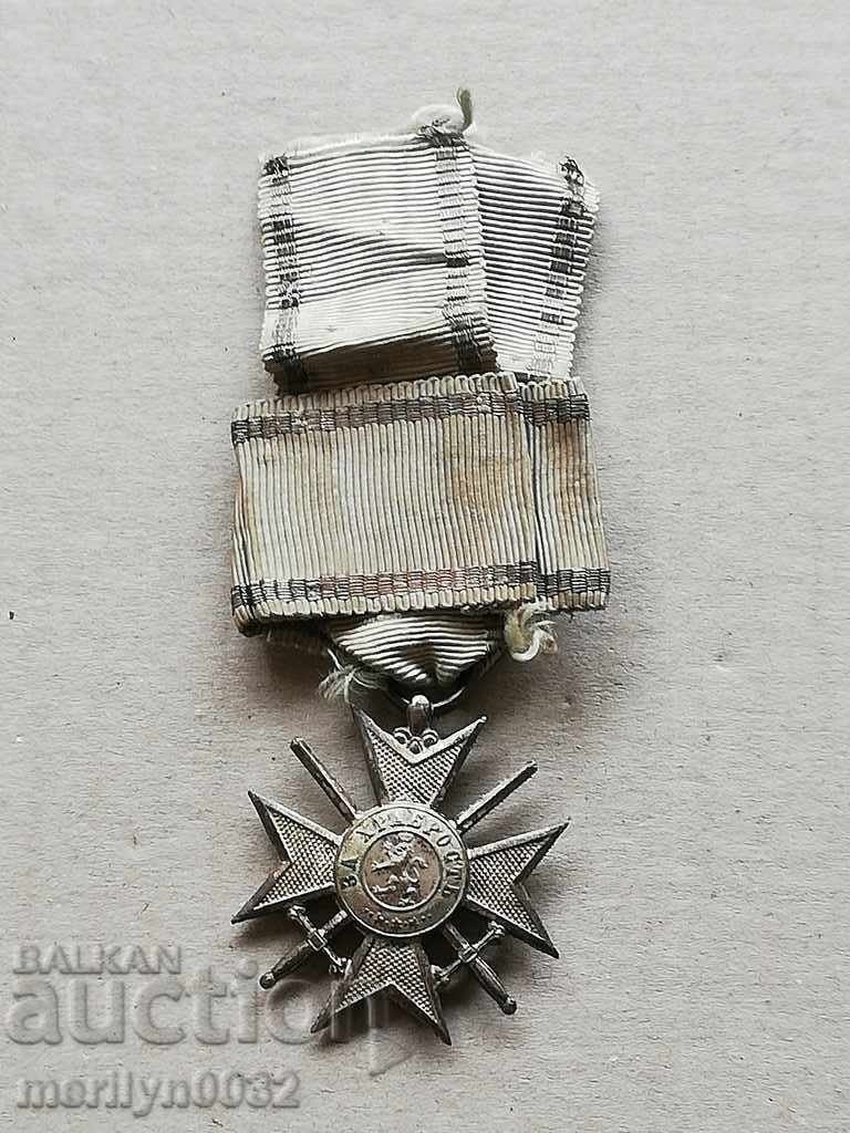 Soldier's Cross Order of Bravery Balkan War 1912 medal - 5
