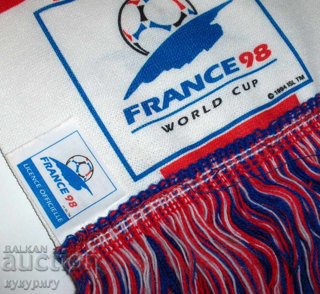 English football scarf from the World Cup France 1998 with price 30.00 BGN | € 15.34 English football scarf from the World Cup France 1998 with price 30.00 BGN | € 15.34