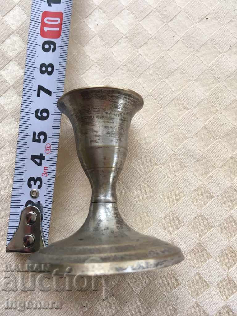 BRASS CANDLESTICK SILVER-PLATED - 60 GR BRASS CANDLESTICK SILVER-PLATED - 60 GR