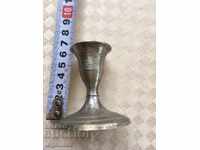 СВЕЩНИК МЕСИНГ ПОСРЕБРЕН-60 ГР