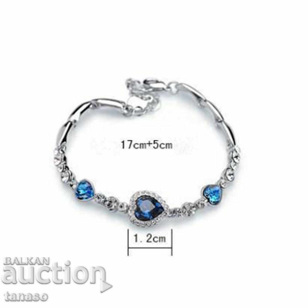 Bracelet, Swarovski crystals, hearts with price 25.00 BGN | € 12.78 Bracelet, Swarovski crystals, hearts with price 25.00 BGN | € 12.78