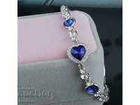 Bracelet, Swarovski crystals, hearts